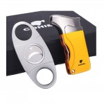 Logo Branded Portable Cigar Gift Set (Lighter, Cutter)