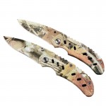 Camouflage Stainless Steel Folding Pocket Knife with Logo