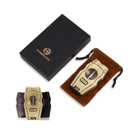 Creative Metal V Shape Cigar Cutter with Logo