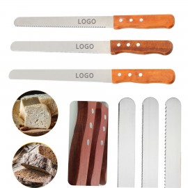 Stainless Steel Bread Knife with Logo