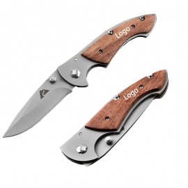 Stainless Steel Folding Pocket Knife with Logo