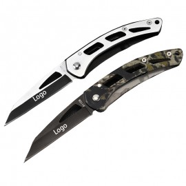 Stainless Steel Folding Pocket Knife with Logo