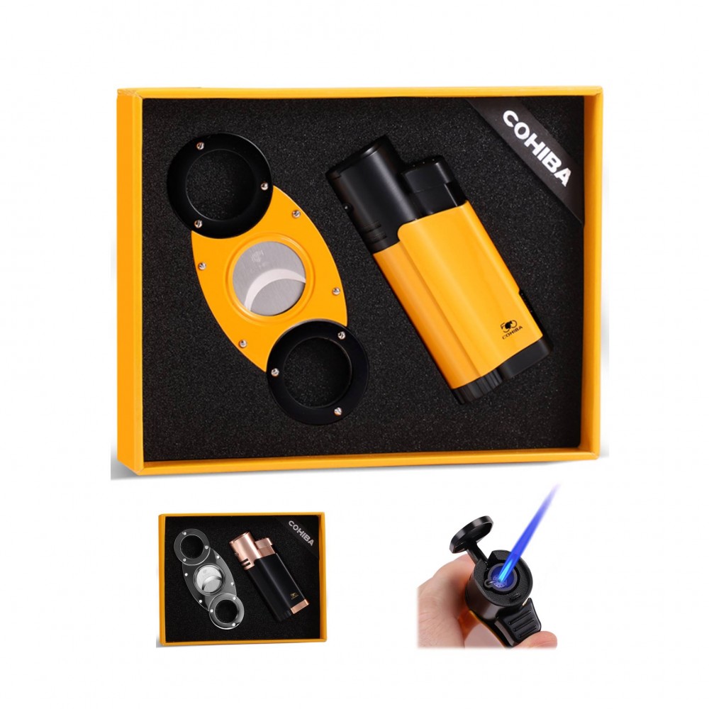 Cigar Lighter And Cutter Set Box Custom Engraved Cigar Lighter And Cutter Set Box Custom Engraved