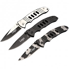 Stainless Steel Folding Pocket Knife with Logo