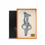Logo Branded Handle Stainless Steel Blade Cigar Scissor