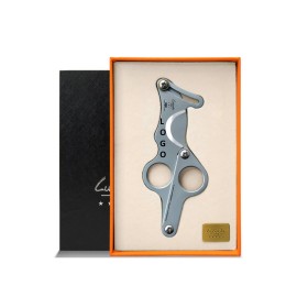 Logo Branded Handle Stainless Steel Blade Cigar Scissor