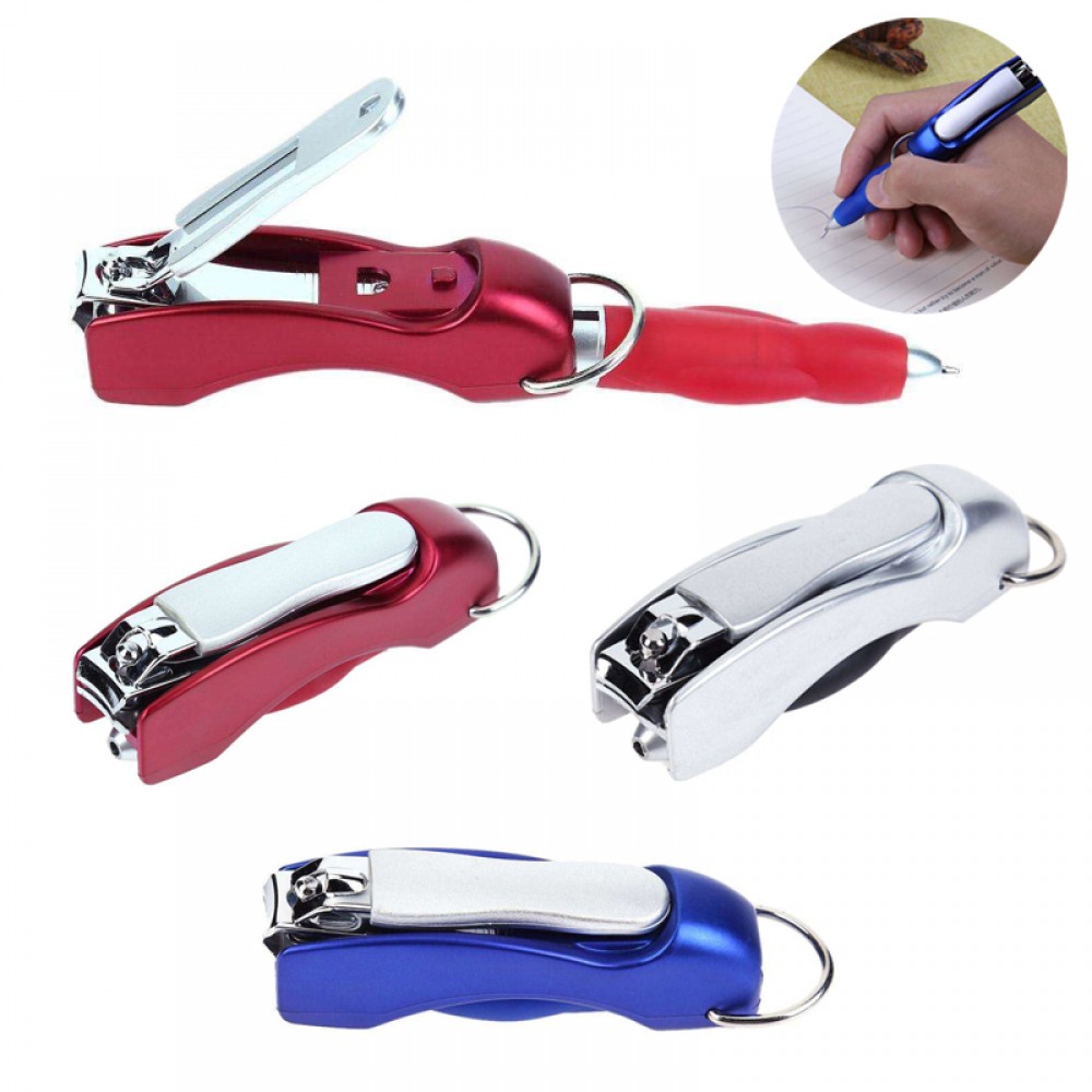 Logo Branded Multifunction Folding Nail Clippers Ballpoint Pen Logo Branded Multifunction Folding Nail Clippers Ballpoint Pen