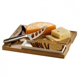 Personalized BistroTek Premium Bamboo Cheese Server Set
