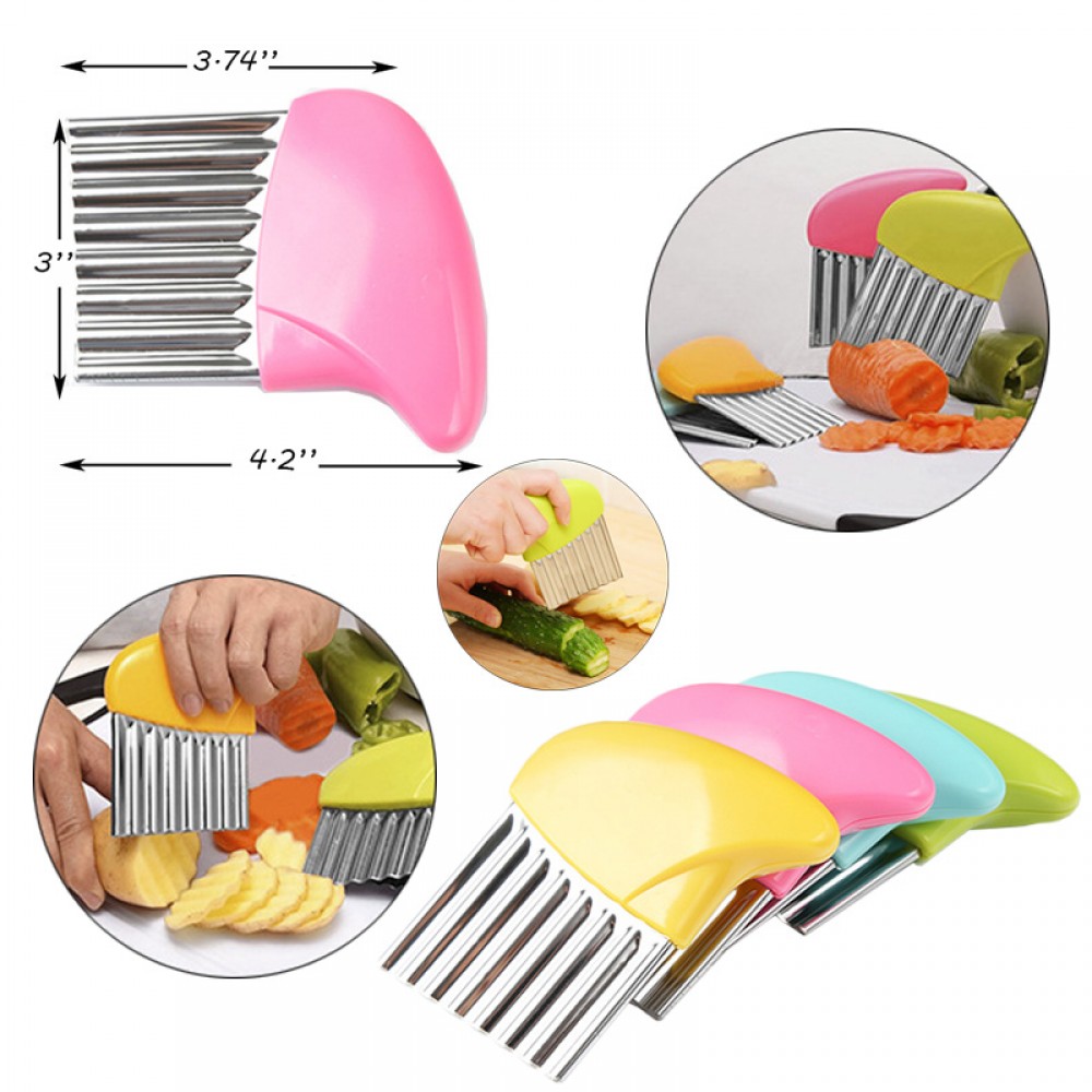 Custom Imprinted Kitchen Crinkle Cutter Wavy Chopper Knife Custom Imprinted Kitchen Crinkle Cutter Wavy Chopper Knife