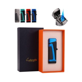 Windproof Flame Butane Jet Lighter with Logo