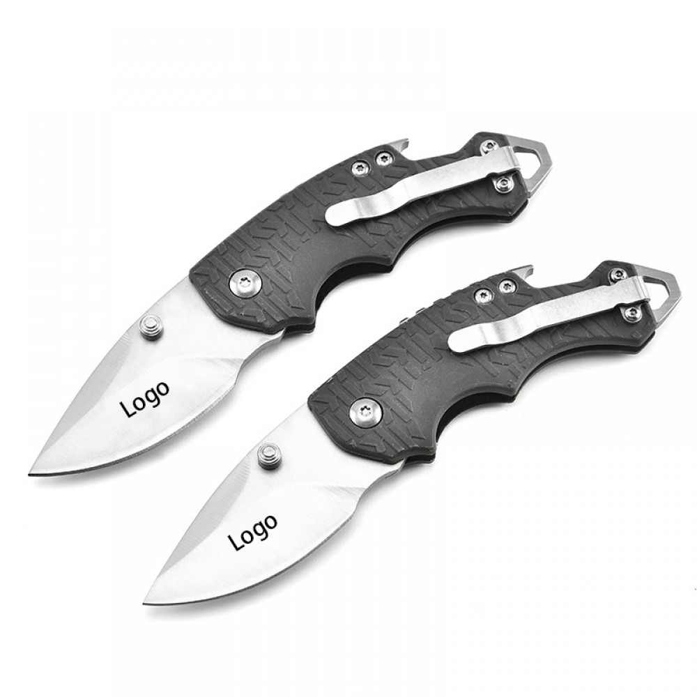 Custom Stainless Steel Folding Pocket Knife with Strap Hole Custom Stainless Steel Folding Pocket Knife with Strap Hole