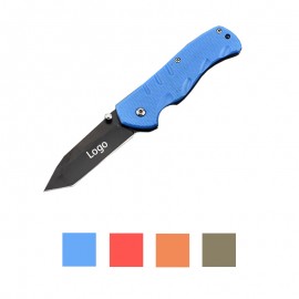 Stainless Steel Folding Pocket Knife with Strap Hole with Logo