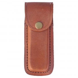 Customized Leather Sheath with Snap Closure for Folding Knife up to 5"
