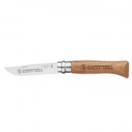 Opinel No. 08 Stainless Steel Folding Knife Oak Wood with Logo