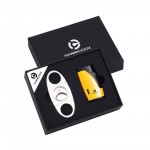 Custom Imprinted Portable Cigar Cutter And Lighter Set