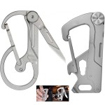 Titanium Carabiner Small Keychain Knife with Logo