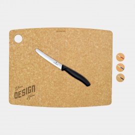 Logo Branded Swiss Army Epicurean Gourmet Natural Cutting Board Combo Set