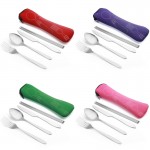 Promotional 4pcs Stainless Steel Fork Spoon Kit