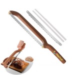 Logo Branded Wooden Bread Slicing Bow Knife
