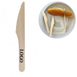 Custom Disposable 6.5" Natural Birchwood Wooden Knives