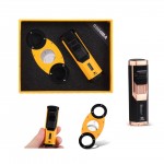 Promotional Windproof Lighter Cigar Cutter Gift Set