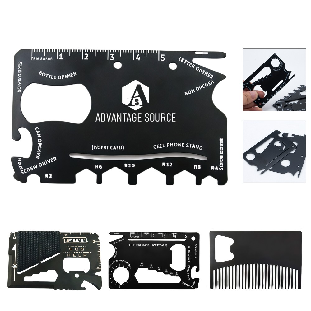 Stainless Steel Multi-Tool Card with Logo