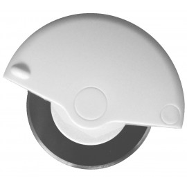 3.5 inch White Pizza Wheel Cutter with Stainless Steel Blade with Logo