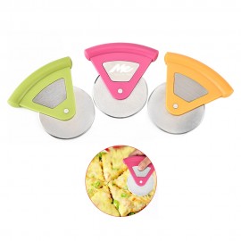 Stainless Steel Wheel Pizza Cutter with Logo  Stainless Steel Wheel Pizza Cutter with Logo