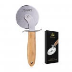 Pizza Cutter With Bamboo Handle with Logo