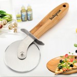 Wood Handle Pizza Cutter Custom Engraved