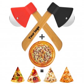 Axe Shaped Pizza Cutter with Logo