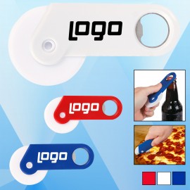Promotional Pizza Cutter w/Bottle Opener