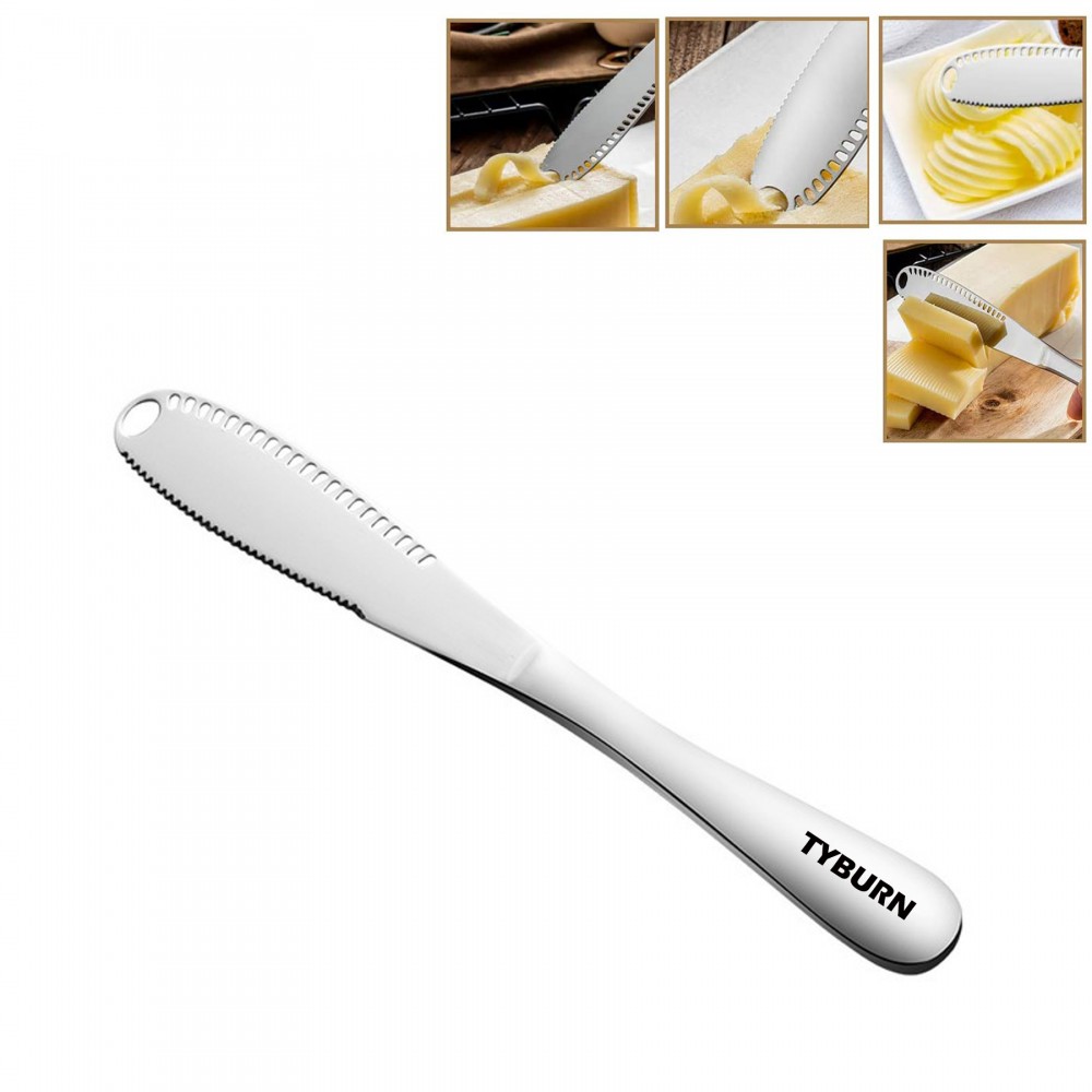 3 in 1 Stainless Steel Butter Spread Knife with Logo