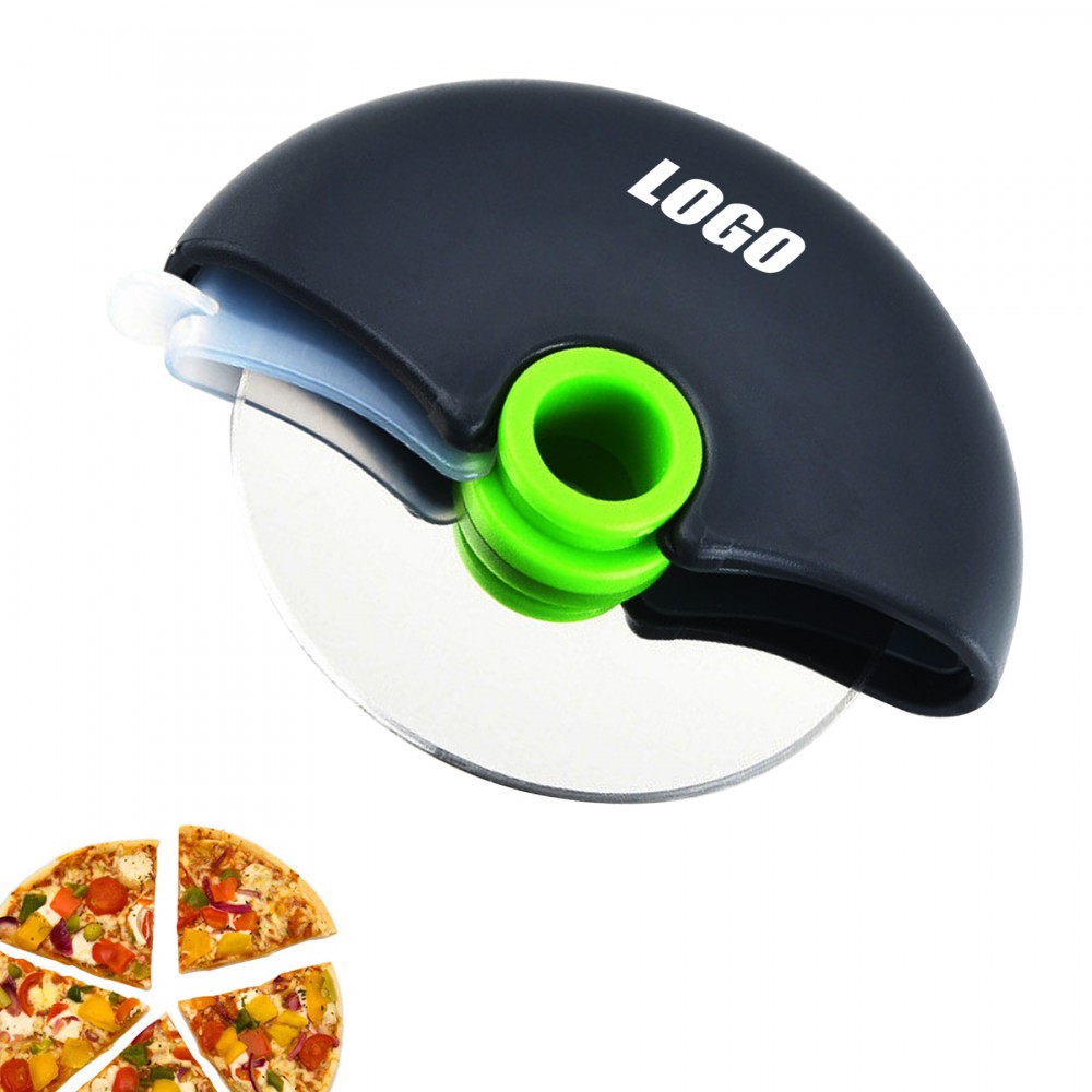 Promotional Steel Roller Pizza Cutter With Cover