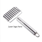Stainless Steel Potato Crinkle Cutter with Logo