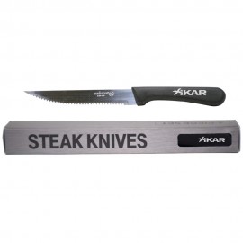 Black Handle Knife Set with Logo