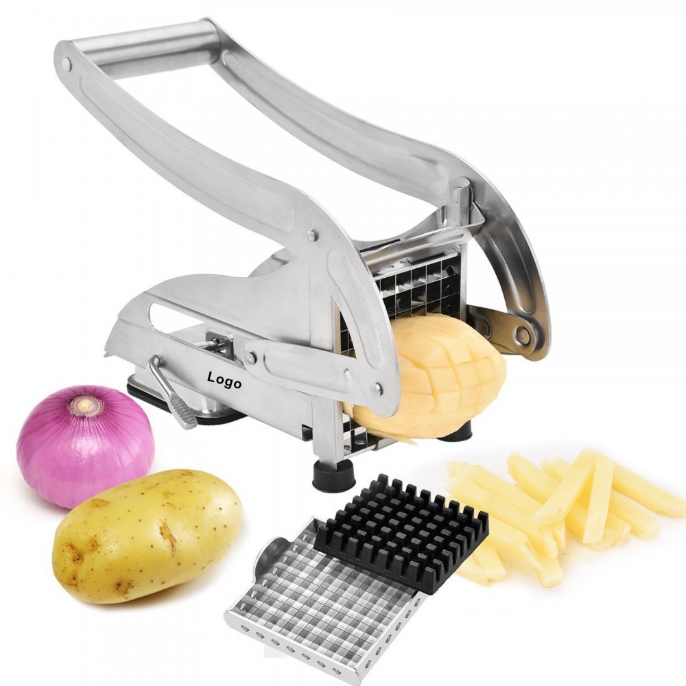 French Fry Cutter Stainless Steel Potato Slicer Vegetable Chopper Dicer with Logo