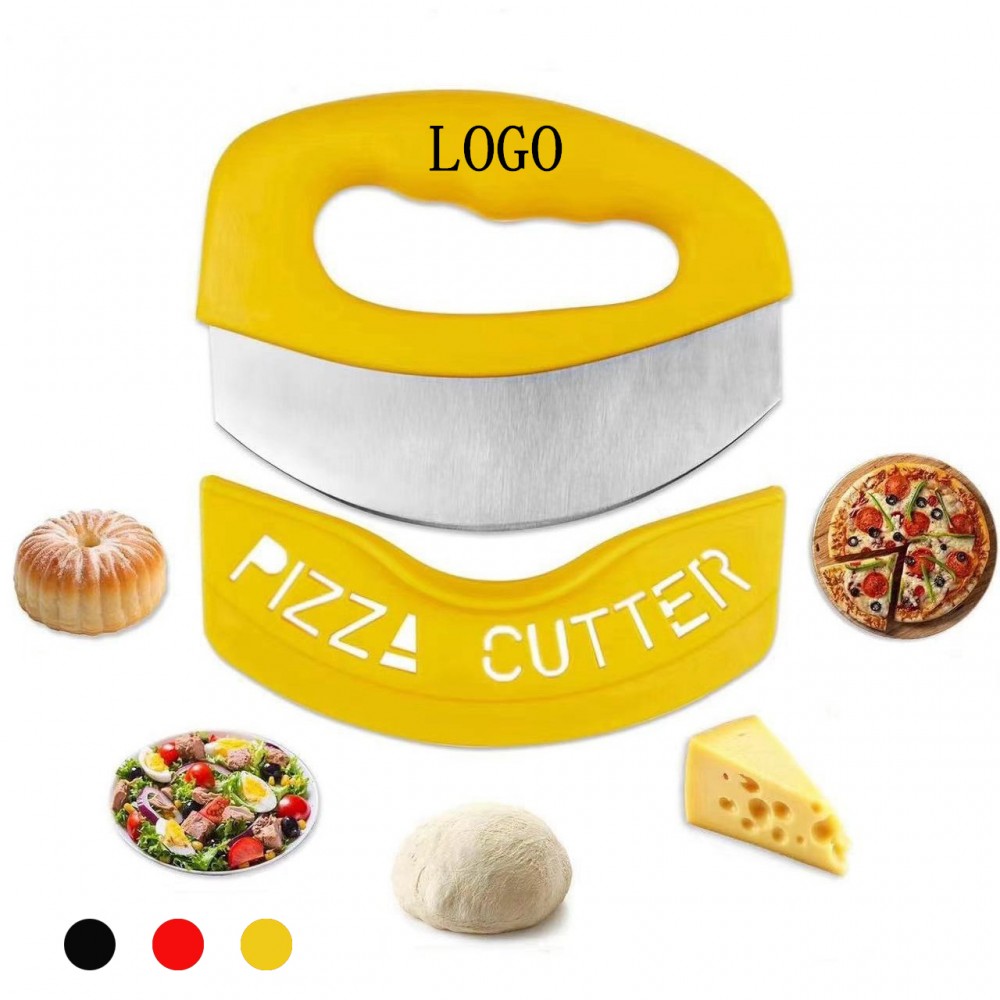 Pizza Cutter w/ Stainless Steel Blade with Logo