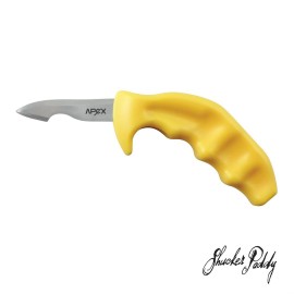 Shucker Paddy Malpeque SS Oyster Knife - Yellow with Logo