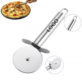 Stainless Steel Pizza Wheel Cutter with Logo  Stainless Steel Pizza Wheel Cutter with Logo