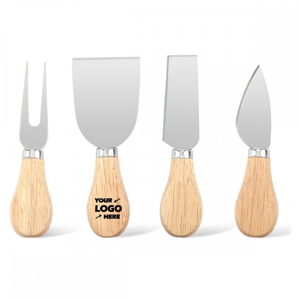 4 PCS Cheese Knives Set with Logo