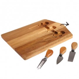 Cheese Board Set With Knife Fork with Logo