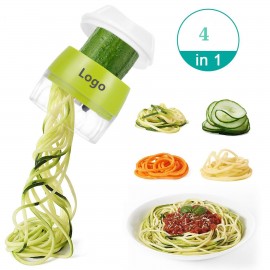 Handheld Spiralizer Vegetable Slicer 4 in 1 Veggie Spiral Cutter Veggie Noodles Maker with Logo  Handheld Spiralizer Vegetable Slicer 4 in 1 Veggie Spiral Cutter Veggie Noodles Maker with Logo