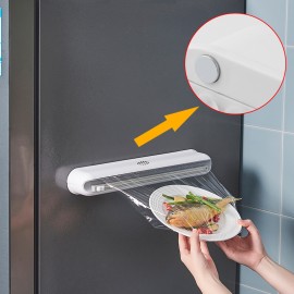 Promotional Wrap Dispenser with Slide Cutter, Reusable Cling Film Dispenser Refillable Plastic Food Wrap