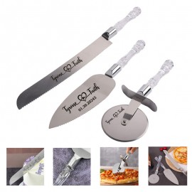 Custom Cake Knife Cake Spatula Pizza Cutter Set
