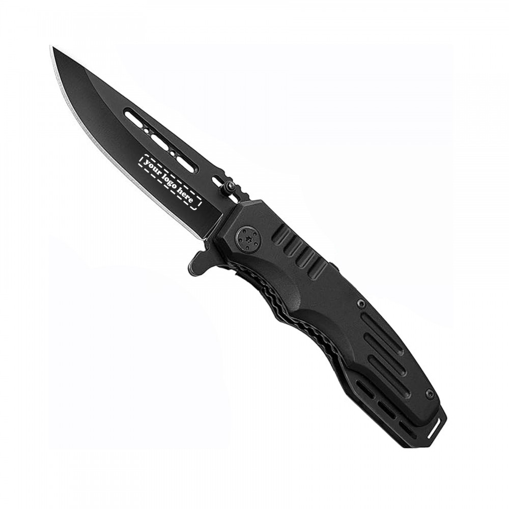 Safety Lock Tactical Folding Knife With Aluminum Handle with Logo