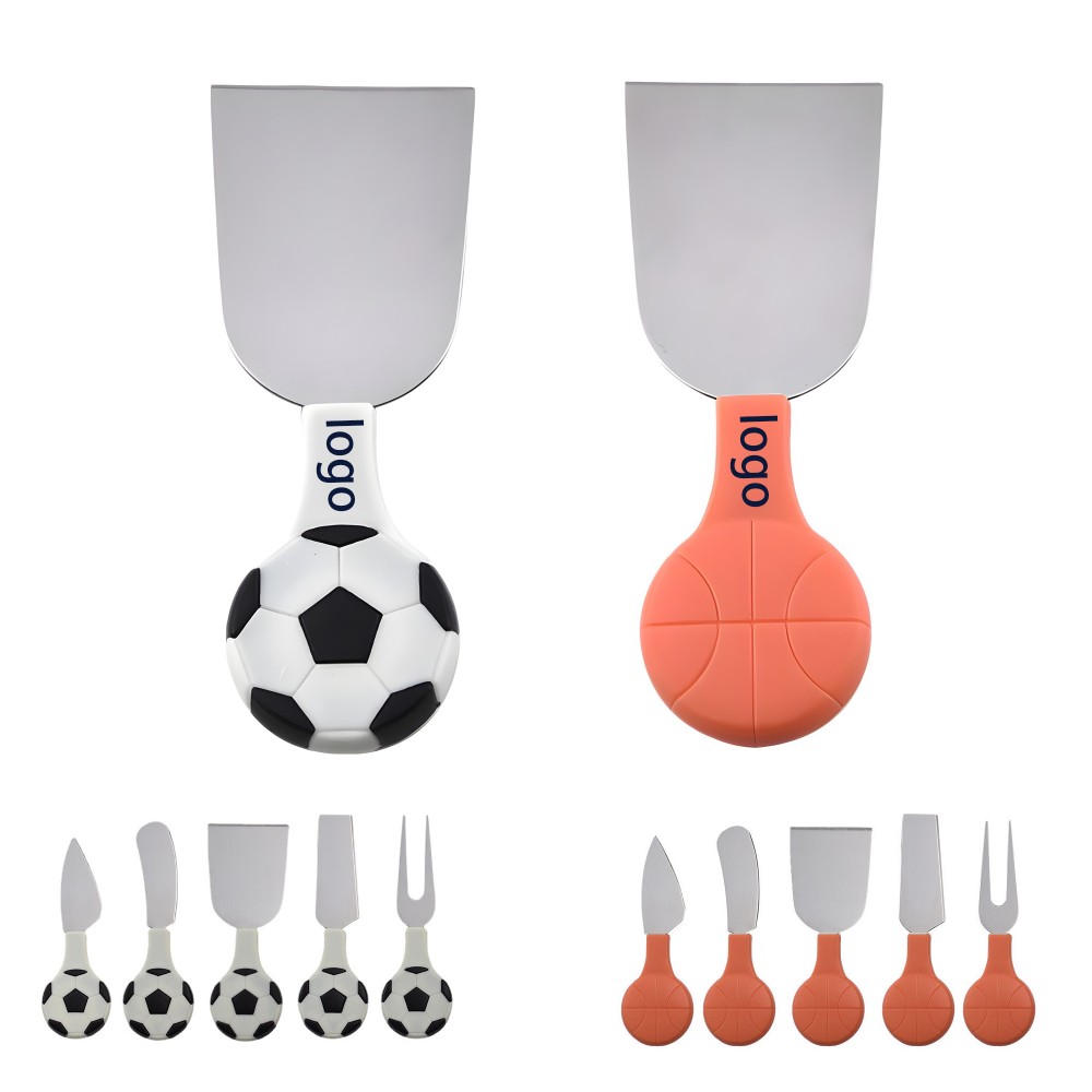 Logo Branded 5-Piece Sport Cheese Knife Set