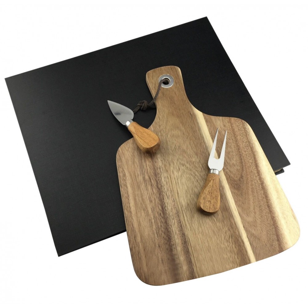 Logo Branded Cheese board w/2 Knives