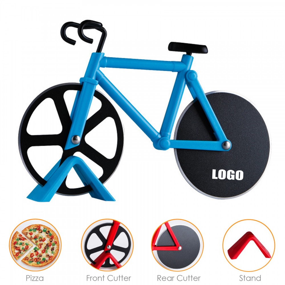 Logo Branded Bicycle Shaped Pizza Roller Cutter Logo Branded Bicycle Shaped Pizza Roller Cutter