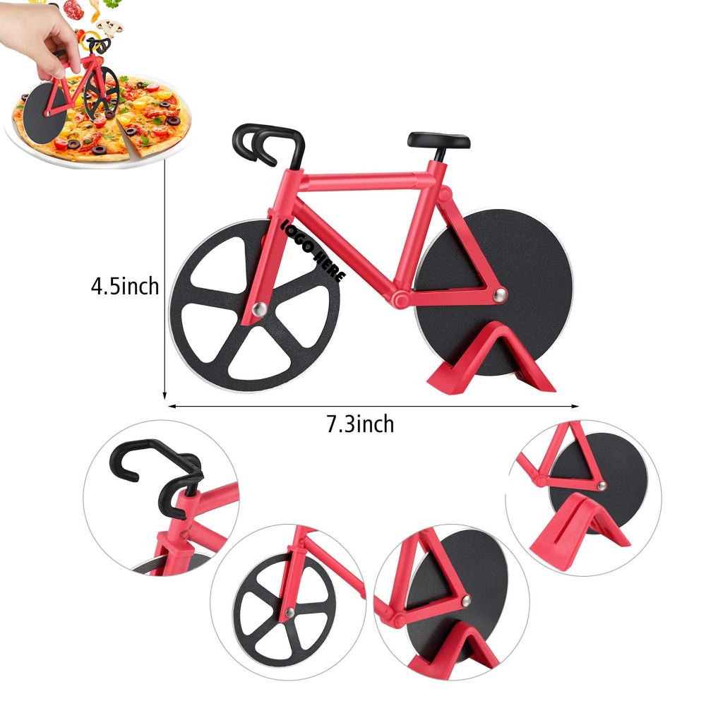 Custom Imprinted Non-stick Bicycle Pizza Cutter Wheel Custom Imprinted Non-stick Bicycle Pizza Cutter Wheel